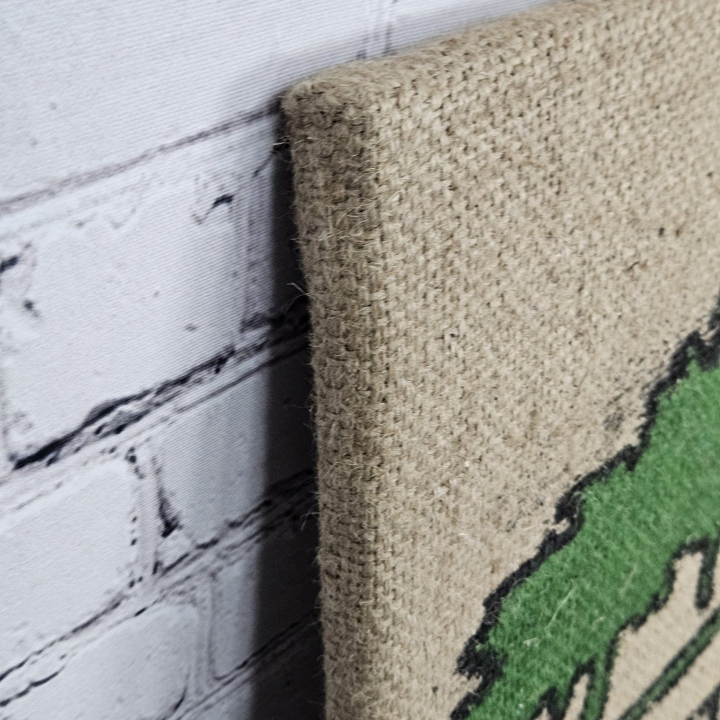 Mutu Batak Coffee Authentic Burlap Sack Wrapped Canvas Wood Framed Art 16x20