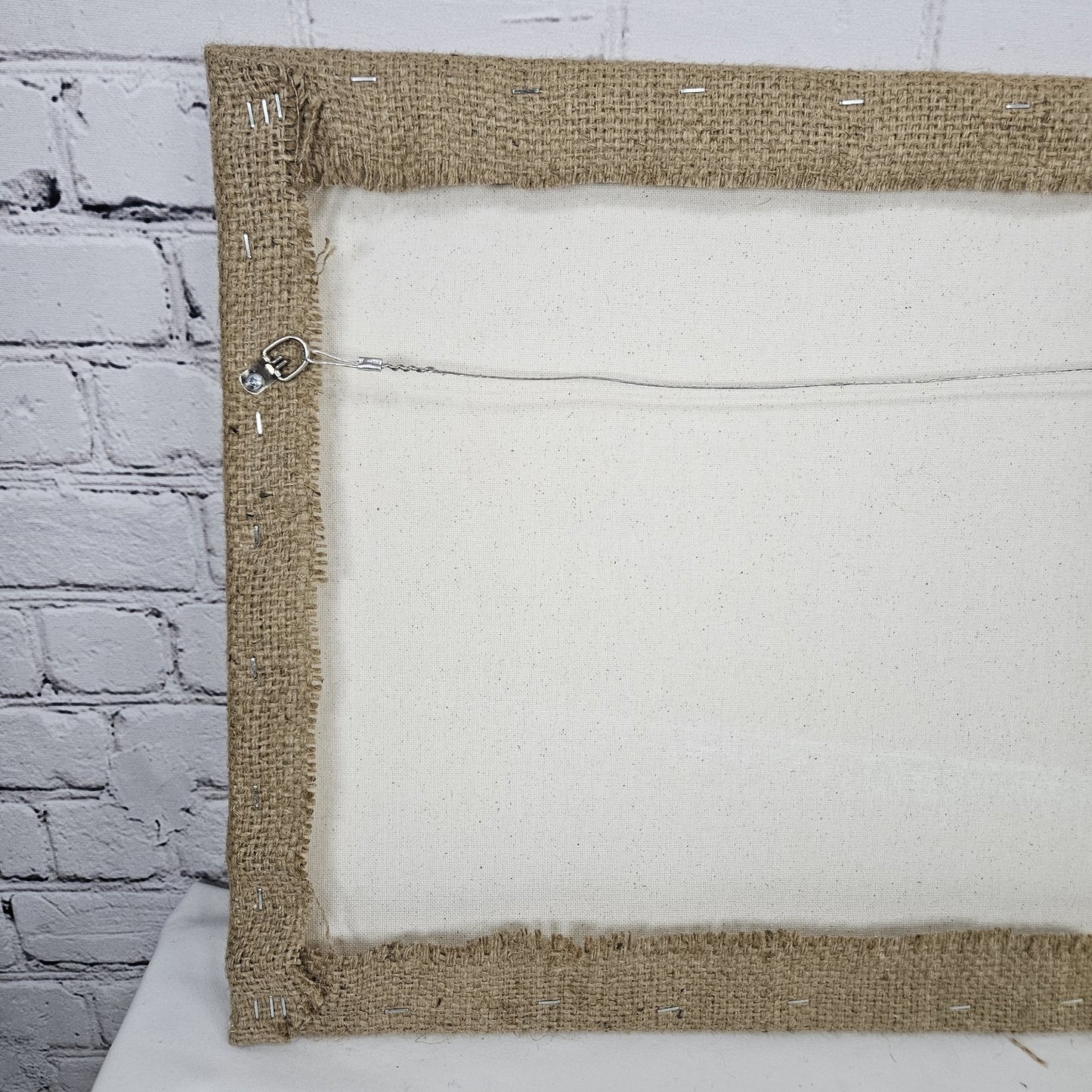 Mutu Batak Coffee Authentic Burlap Sack Wrapped Canvas Wood Framed Art 16x20