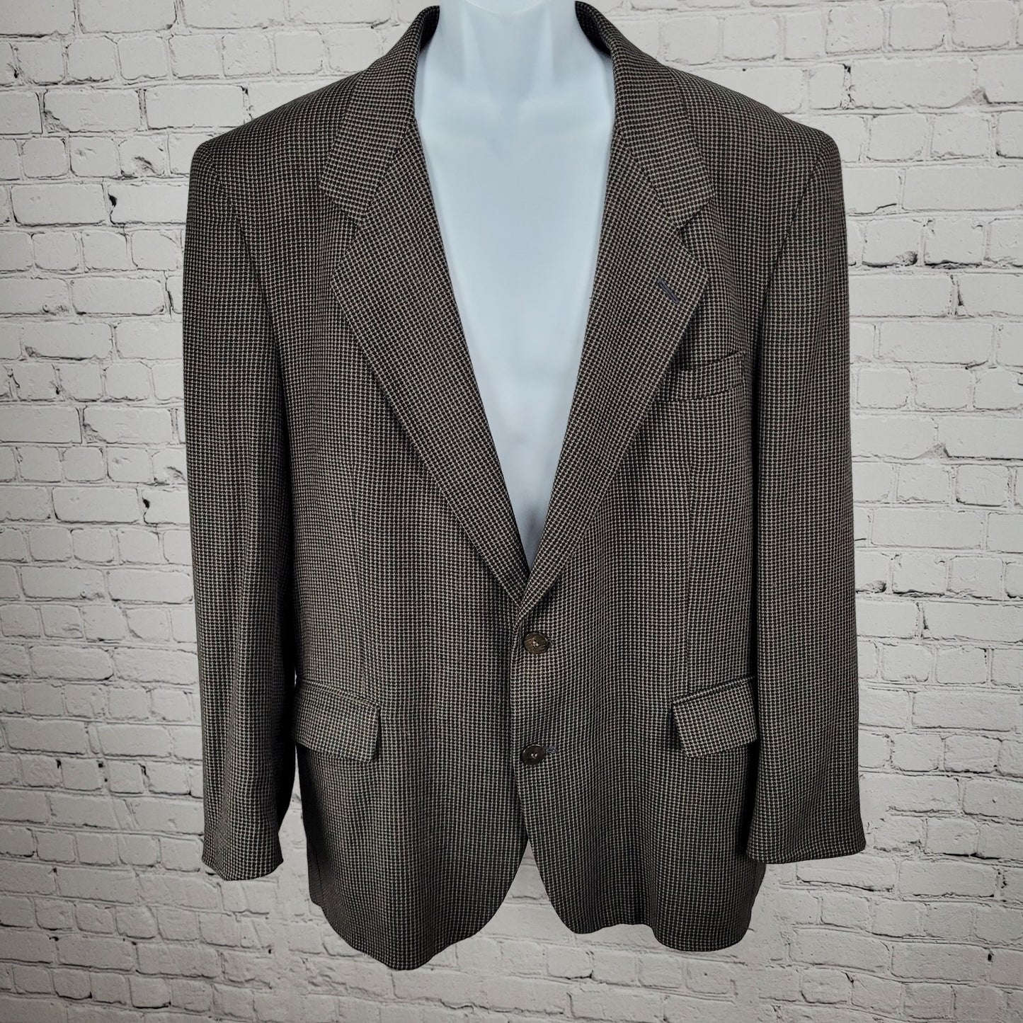 Pierre Balmain Paris Brown 2 Button Ventless Notch Blazer Sport Coat USA 45