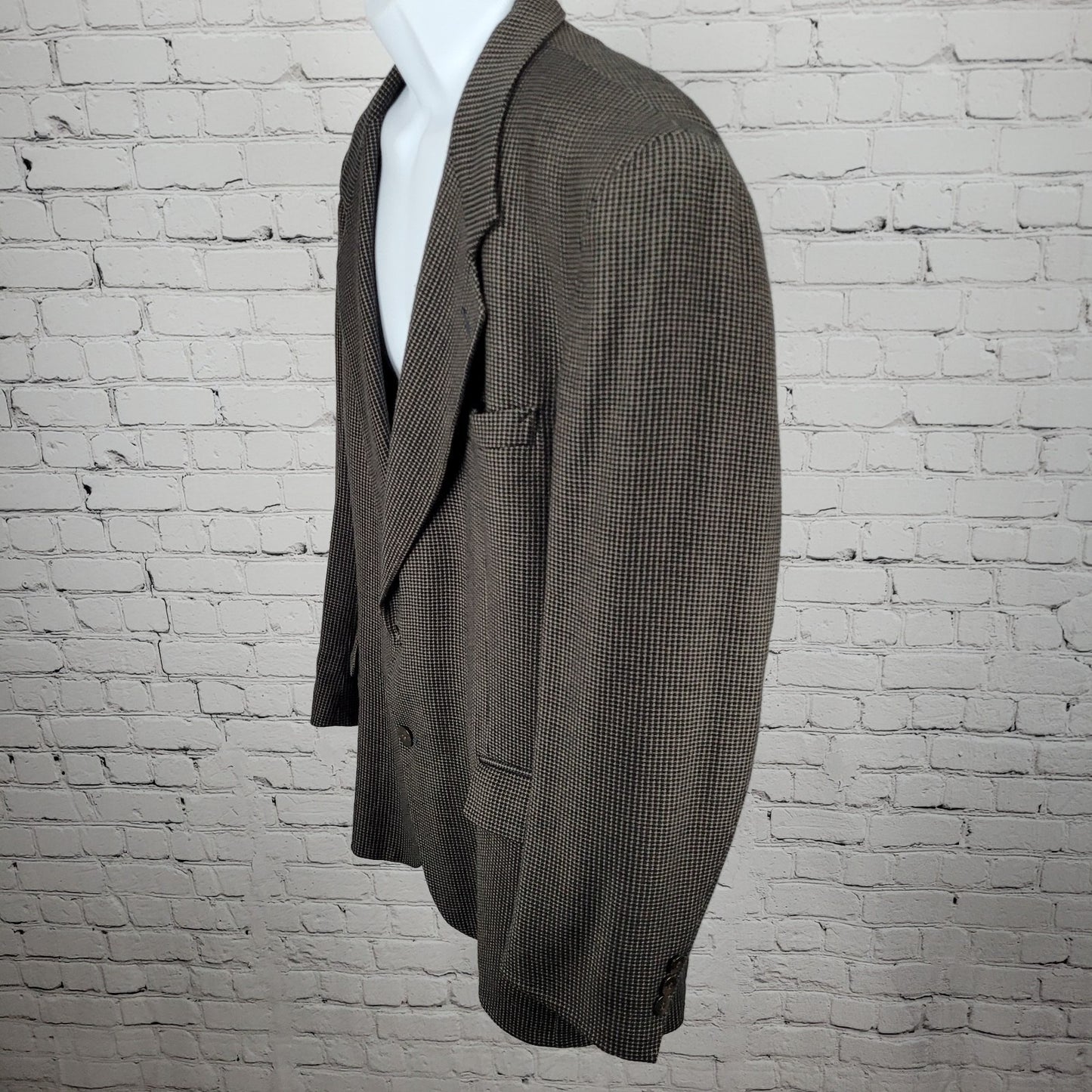Pierre Balmain Paris Brown 2 Button Ventless Notch Blazer Sport Coat USA 45