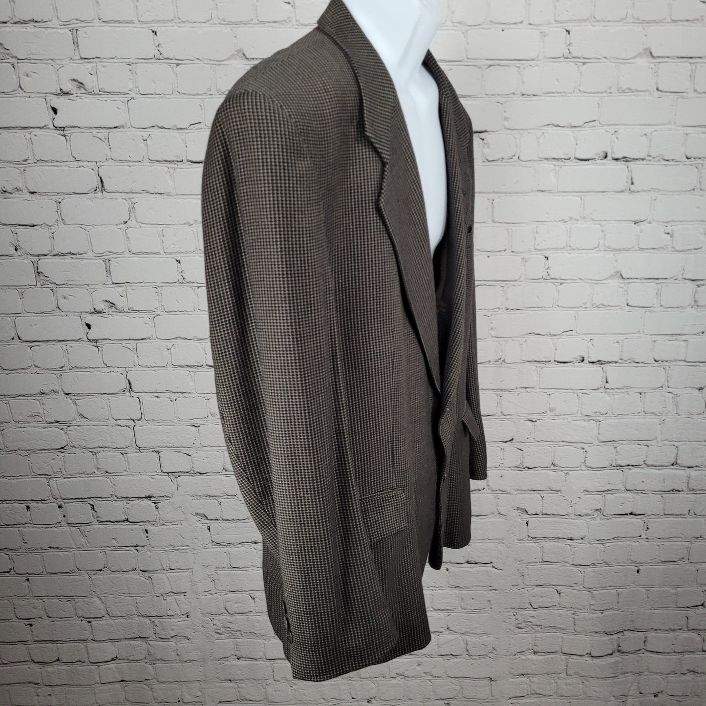 Pierre Balmain Paris Brown 2 Button Ventless Notch Blazer Sport Coat USA 45