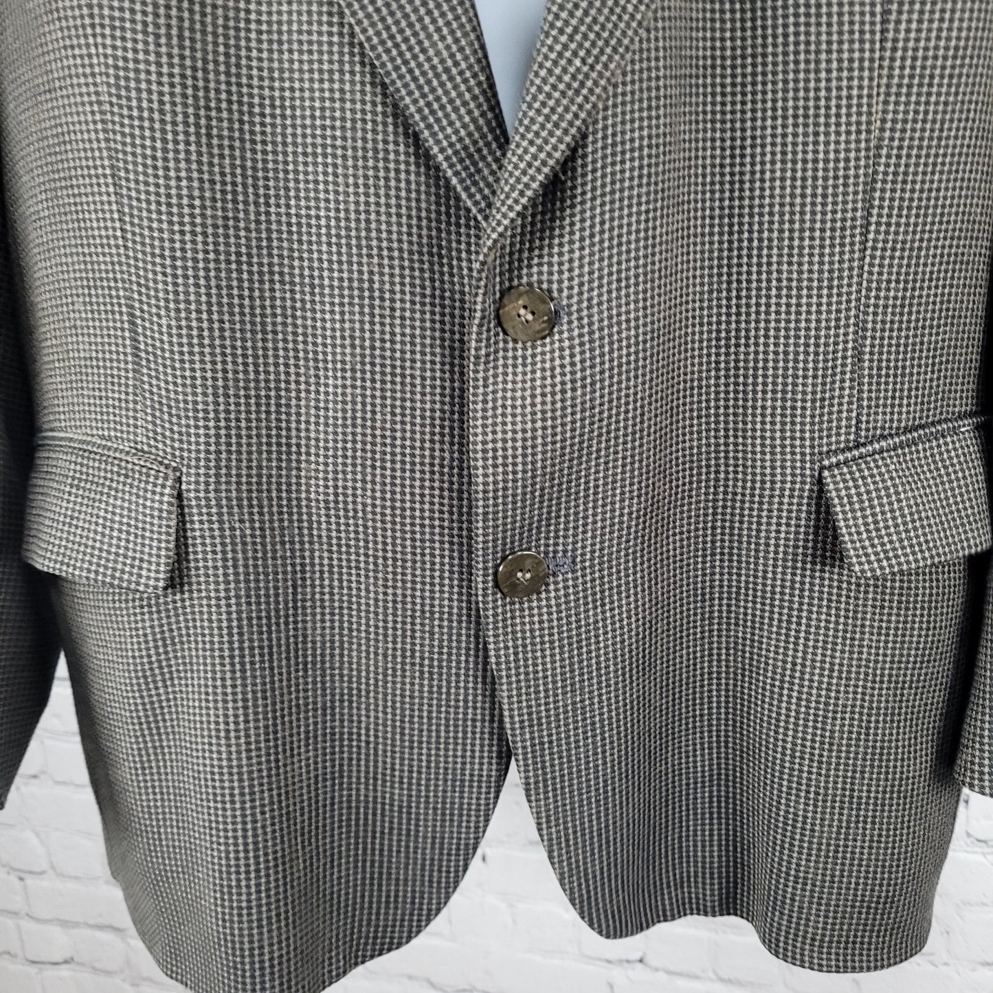 Pierre Balmain Paris Brown 2 Button Ventless Notch Blazer Sport Coat USA 45