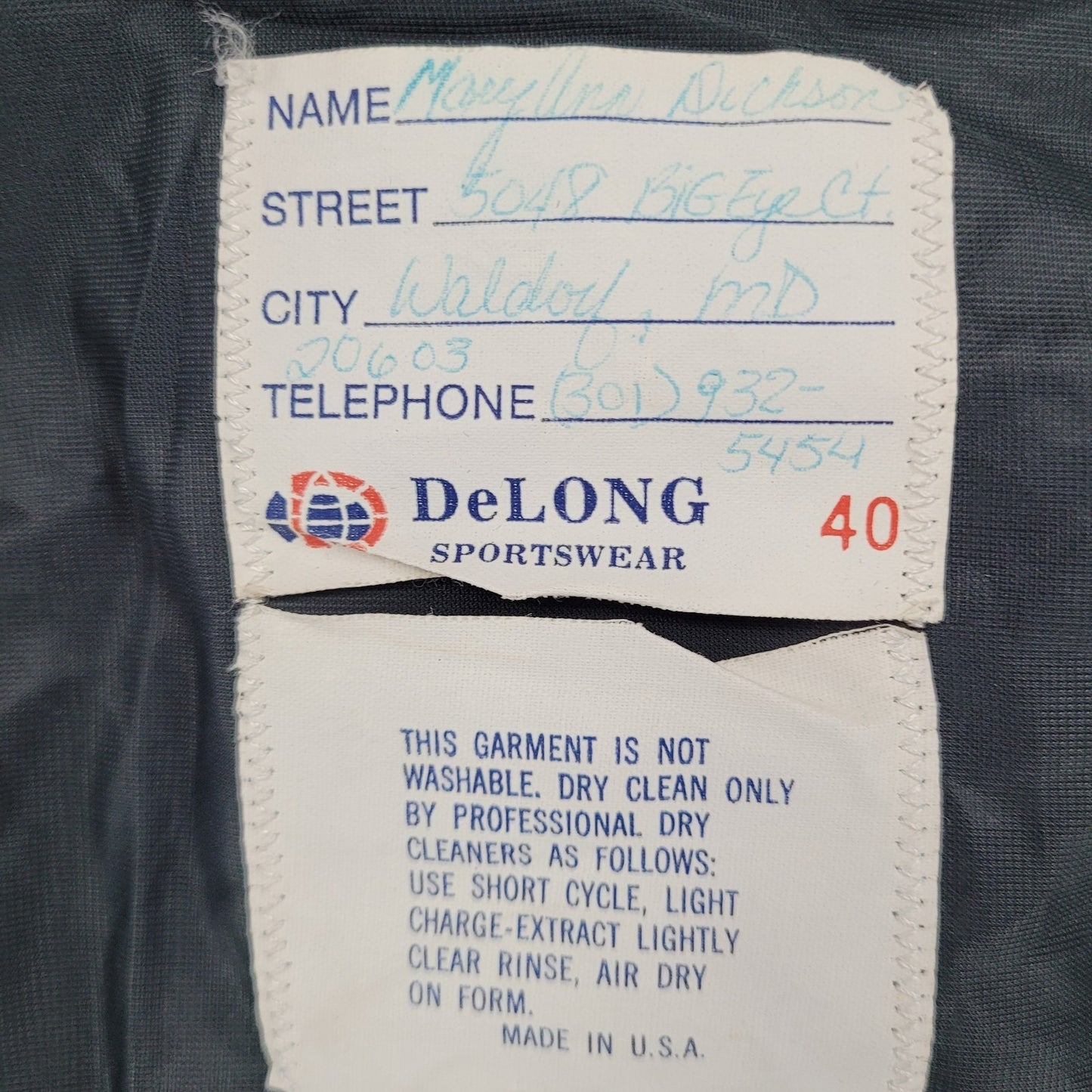 VTG DeLong Retro Purple Wool Hooded Varsity Letterman Jacket USA Made Size 40