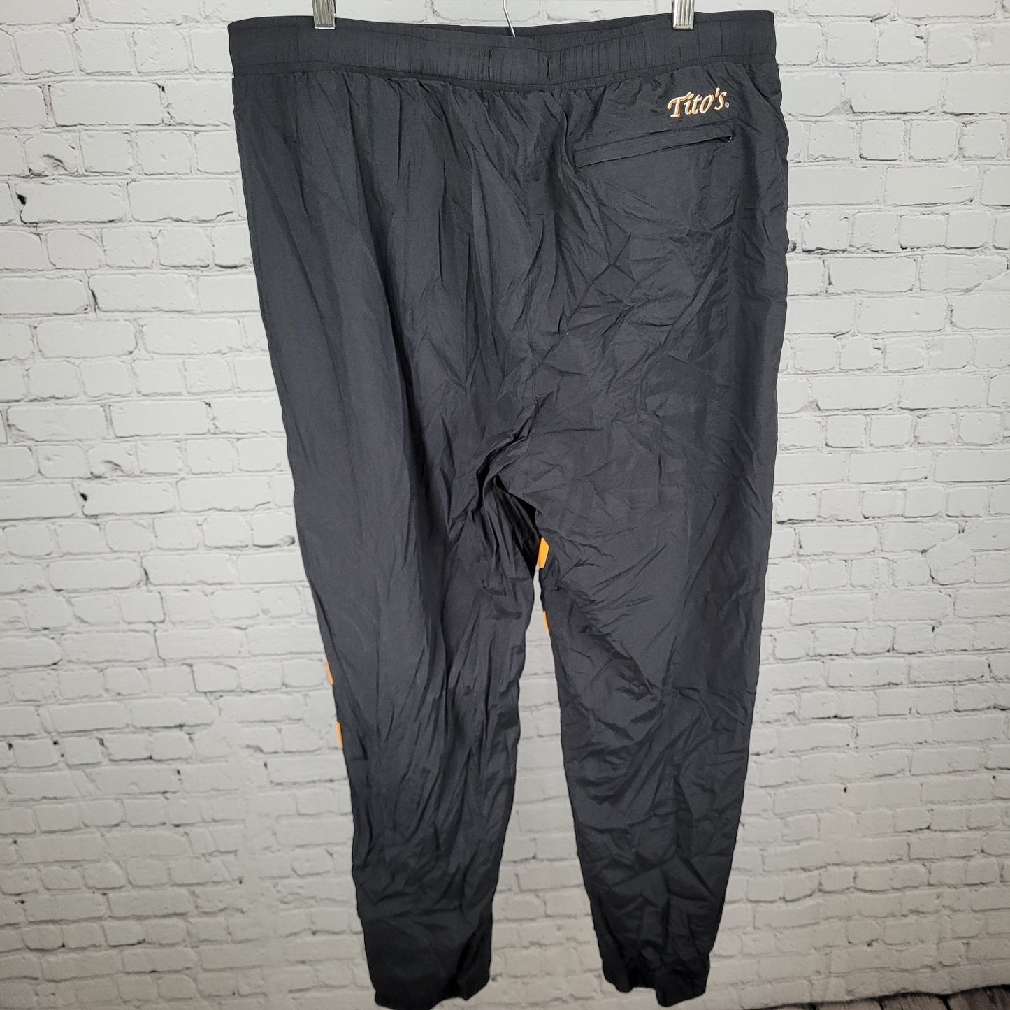 Prince Tito’s Vodka Black Nylon Drawstring Zip Pockets Jogger Pants XXL (38x29)