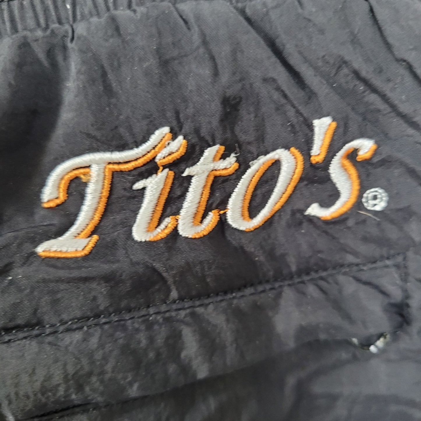 Prince Tito’s Vodka Black Nylon Drawstring Zip Pockets Jogger Pants XXL (38x29)