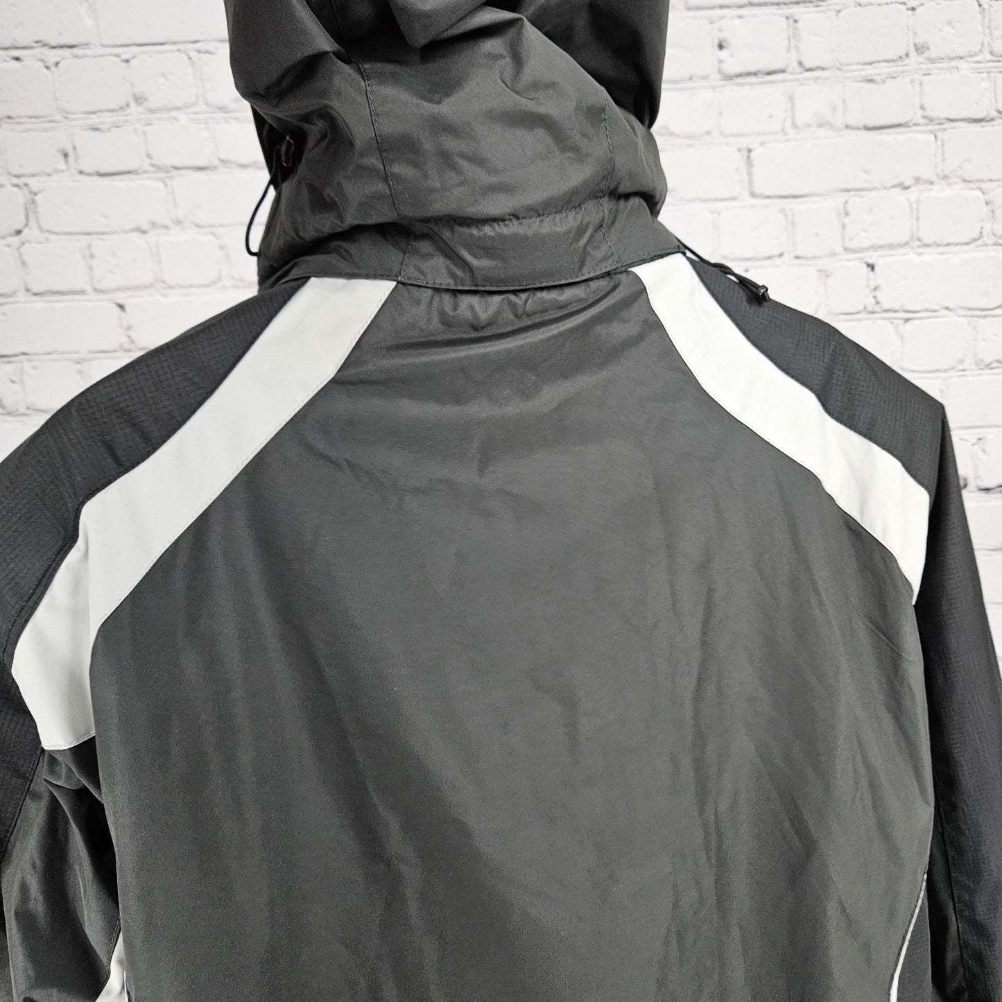 Free Country Black Grey FCXTREME Fleece Liner  Insulated Hooded Jacket Medium M