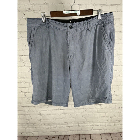 O’Neill Blue White Striped Hybrid Shorts Swimwear Sports Wear Men’s 38 (38 x 10)