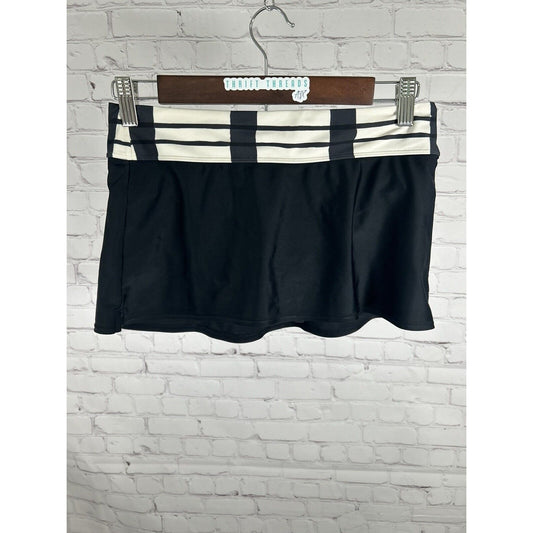 Athleta Black White Skirt Lined Pull On Waist Back Pocket Beach Swim Skirt XS