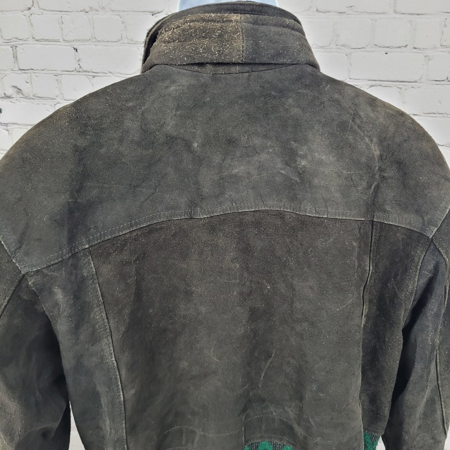 Barcelona Leather Goods Brown Suede Snap Western Southwestern Accents Jacket 44