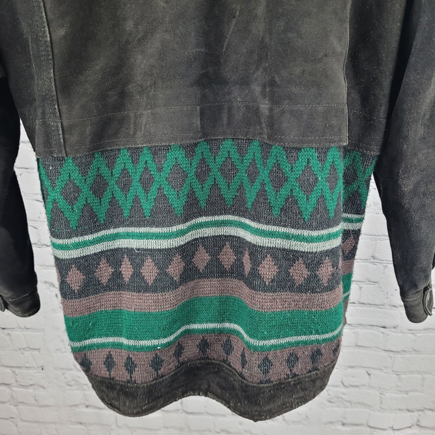 Barcelona Leather Goods Brown Suede Snap Western Southwestern Accents Jacket 44