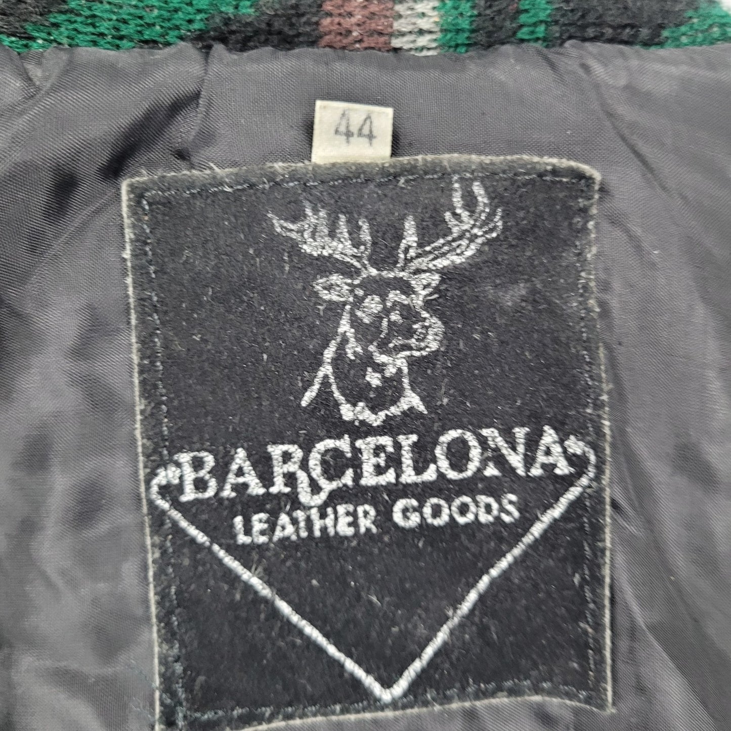 Barcelona Leather Goods Brown Suede Snap Western Southwestern Accents Jacket 44