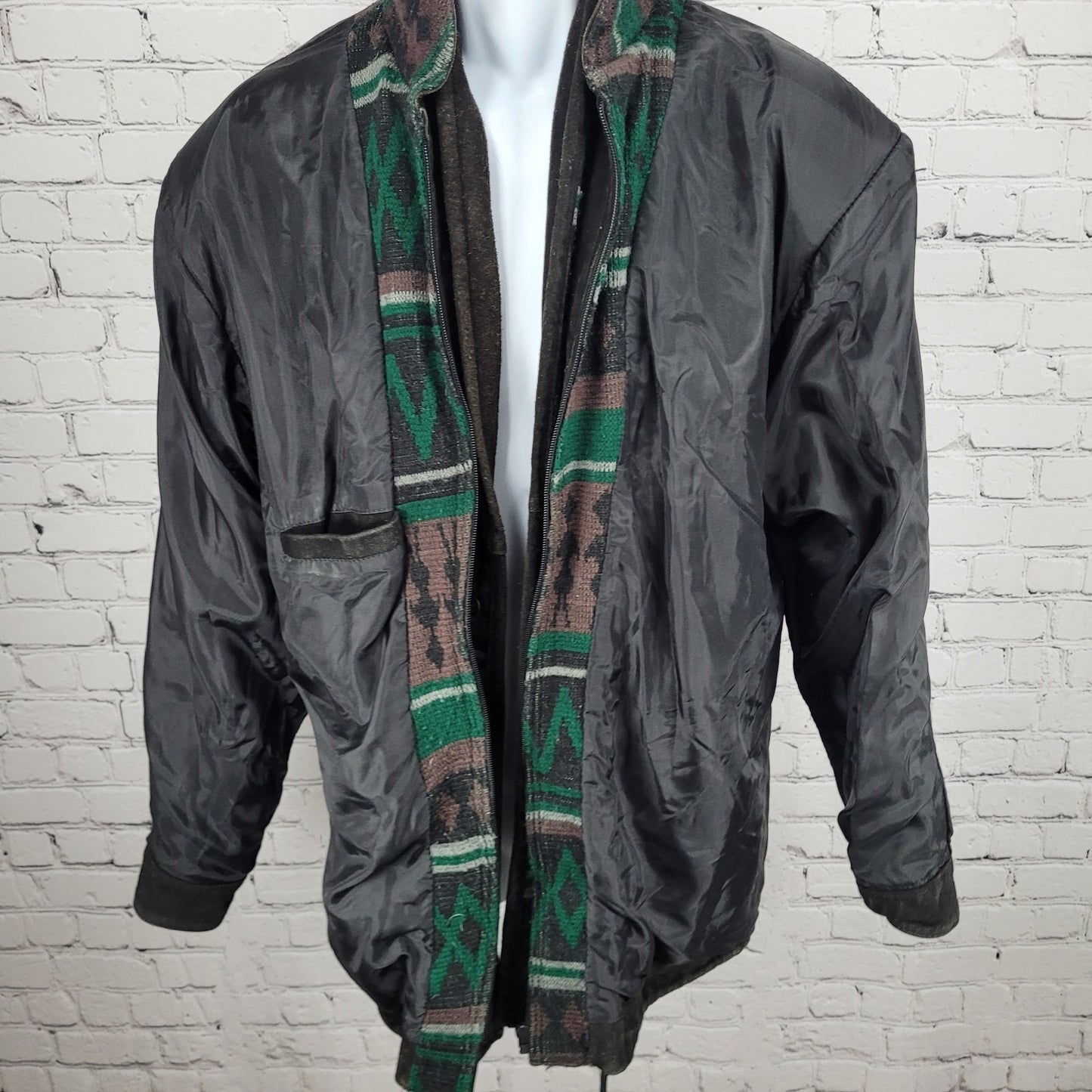 Barcelona Leather Goods Brown Suede Snap Western Southwestern Accents Jacket 44