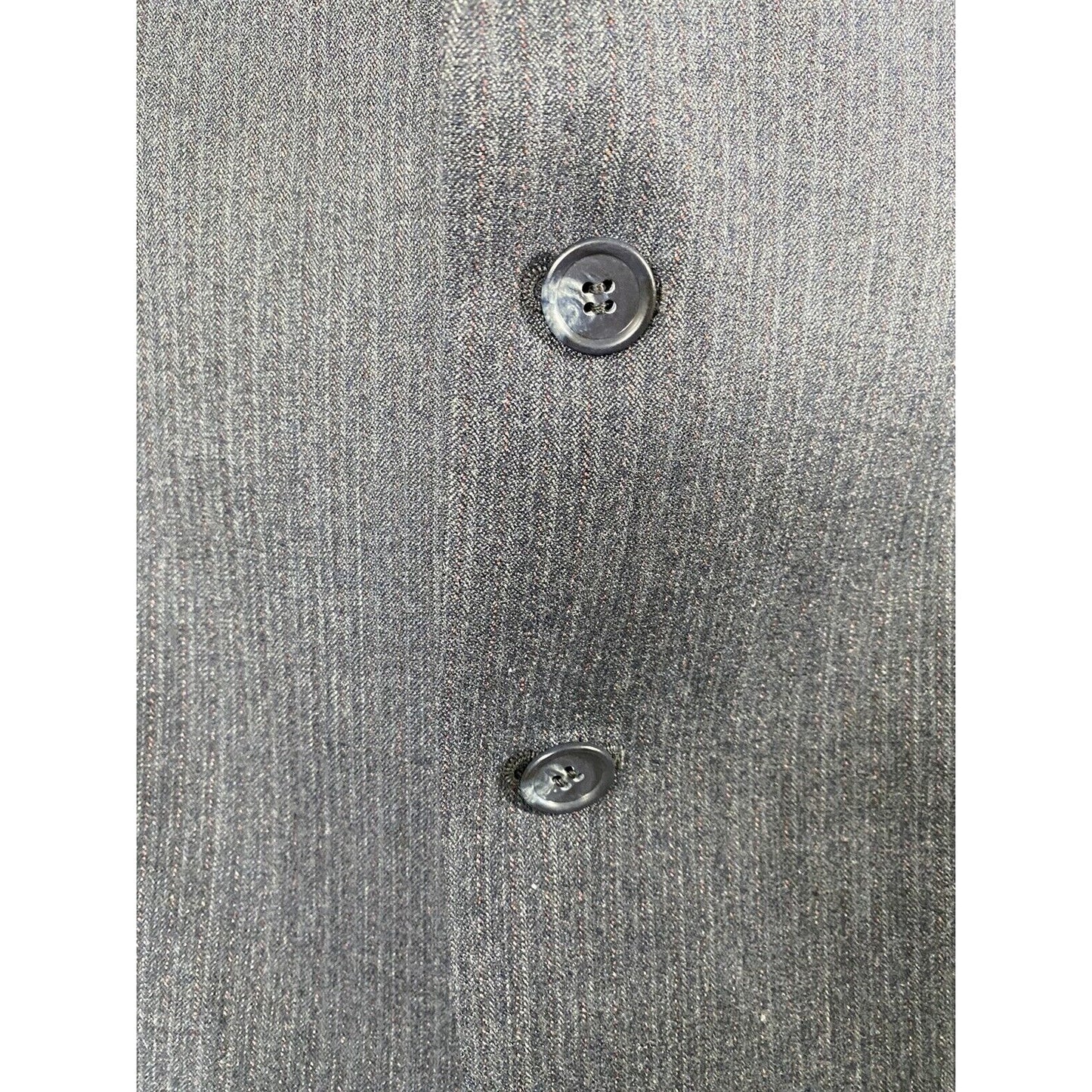 VTG American Craftsman Blue Gray Lightly Striped Two Button Blazer Jacket 44