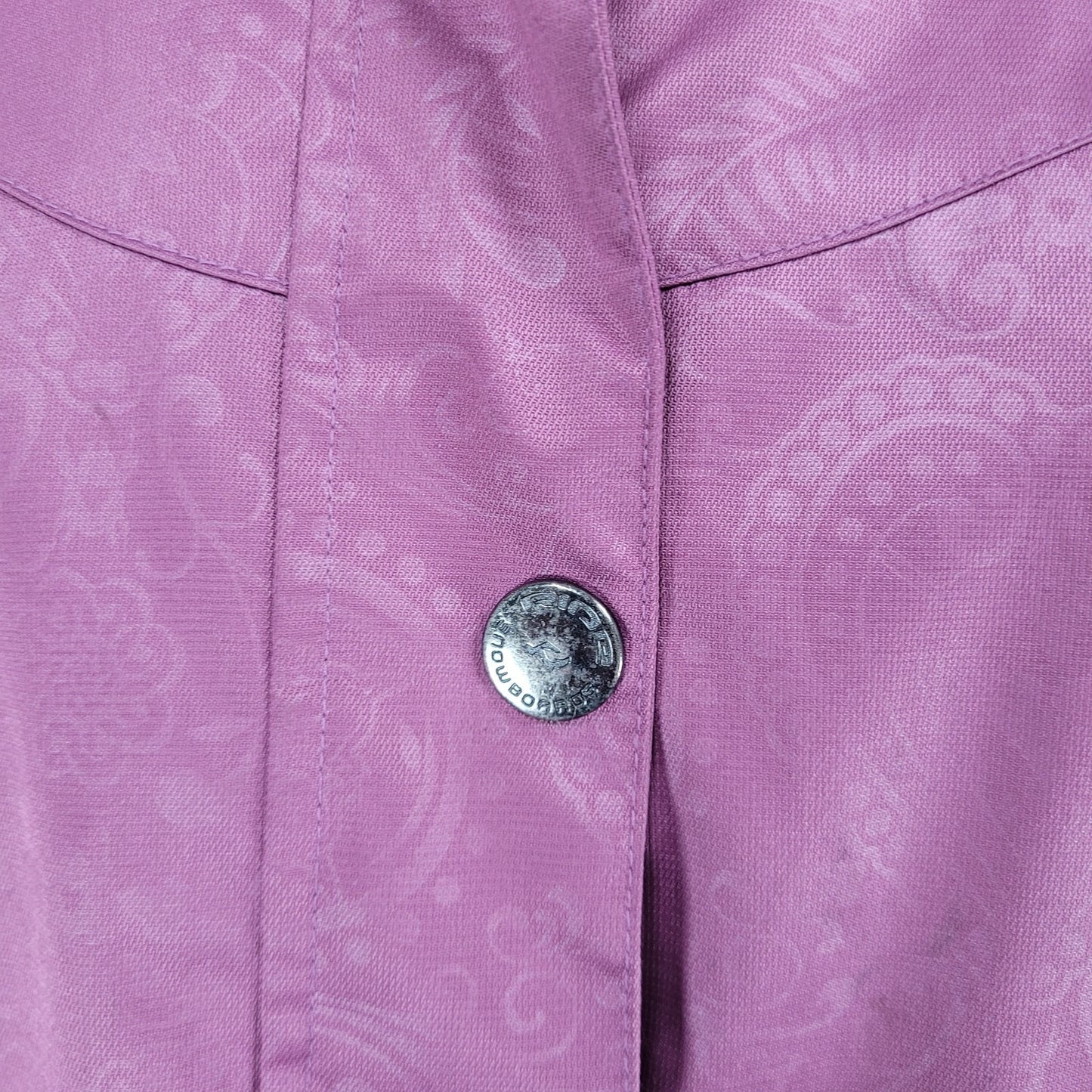 Ride Snowboards Purple Full Zip Waterpoof Removable Hood Jacket Size Medium M