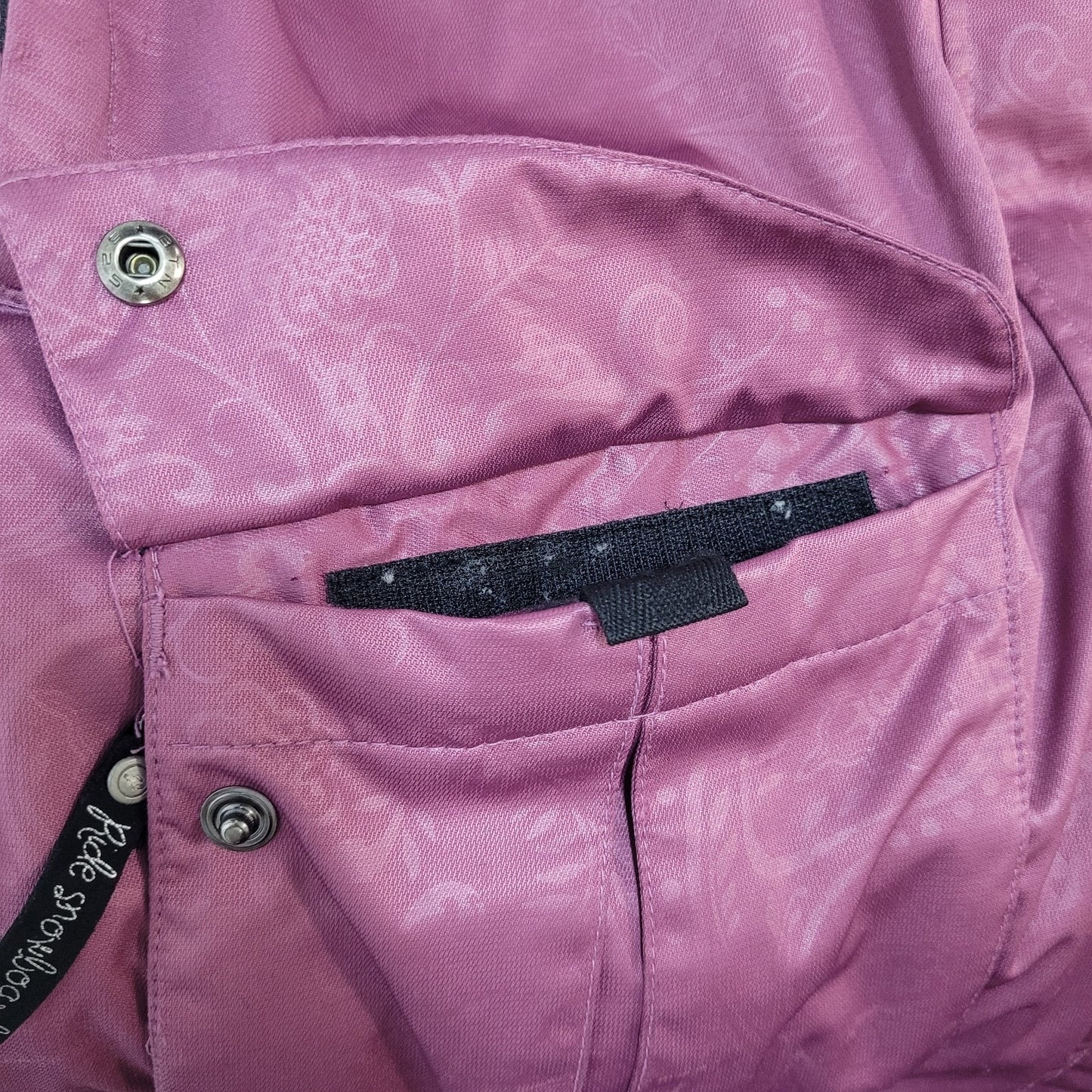 Ride Snowboards Purple Full Zip Waterpoof Removable Hood Jacket Size Medium M