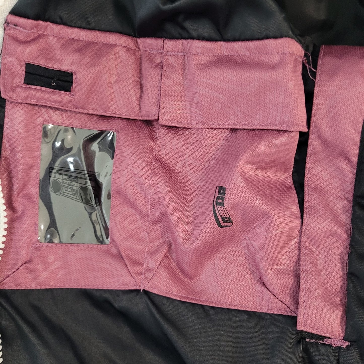 Ride Snowboards Purple Full Zip Waterpoof Removable Hood Jacket Size Medium M