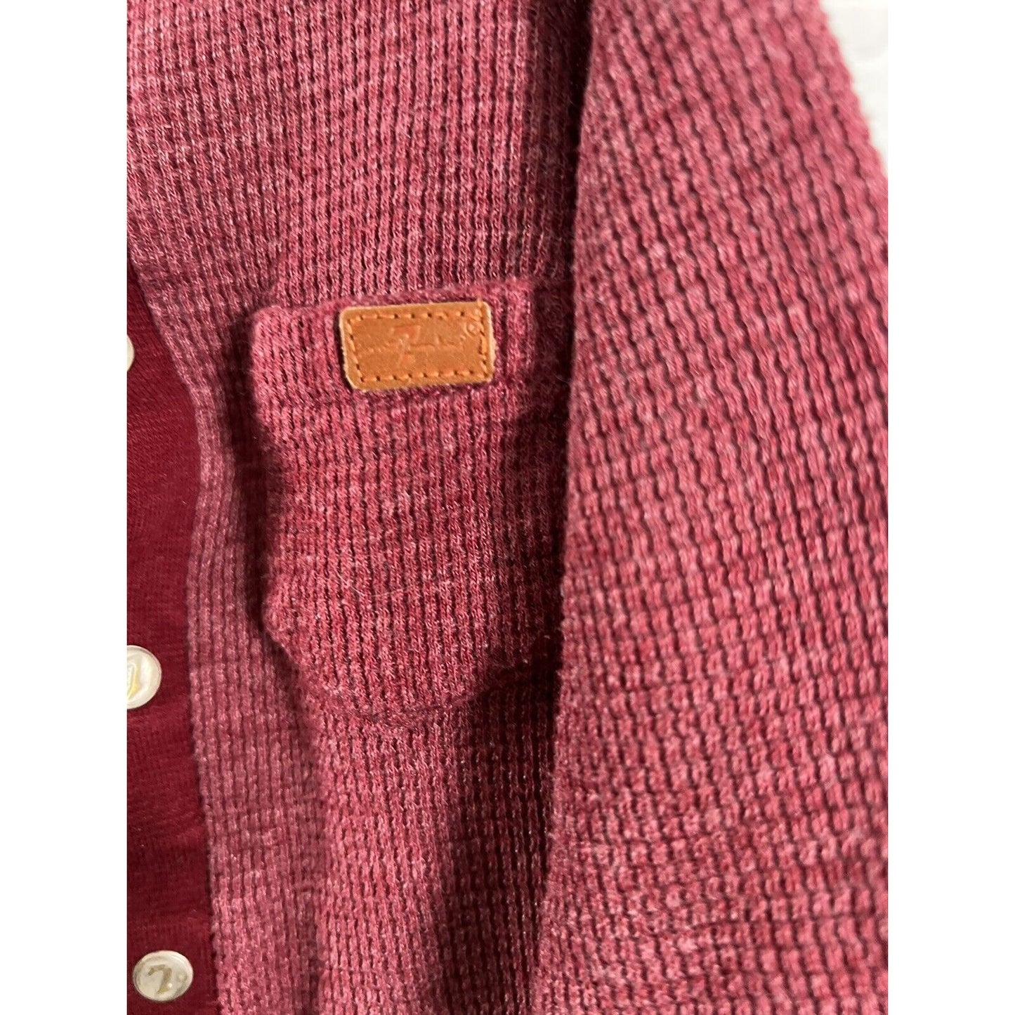 7 For ALL Mankind Baby Unisex Romper Size 3-6 Months Maroon One Piece Button Up