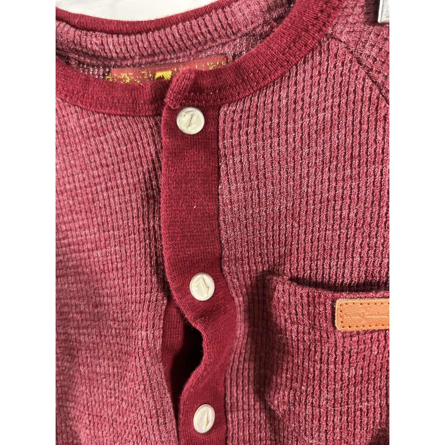 7 For ALL Mankind Baby Unisex Romper Size 3-6 Months Maroon One Piece Button Up