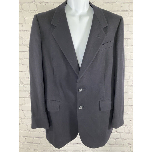 Nino Cerruti Nieman Marcus Two Button Very Dark Blue Blazer Jacket 38R *READ*
