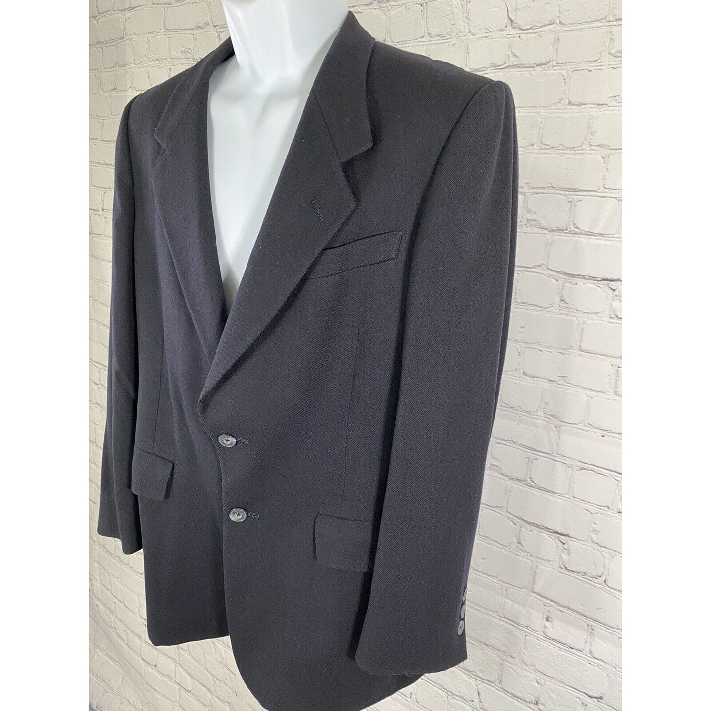 Nino Cerruti Nieman Marcus Two Button Very Dark Blue Blazer Jacket 38R *READ*