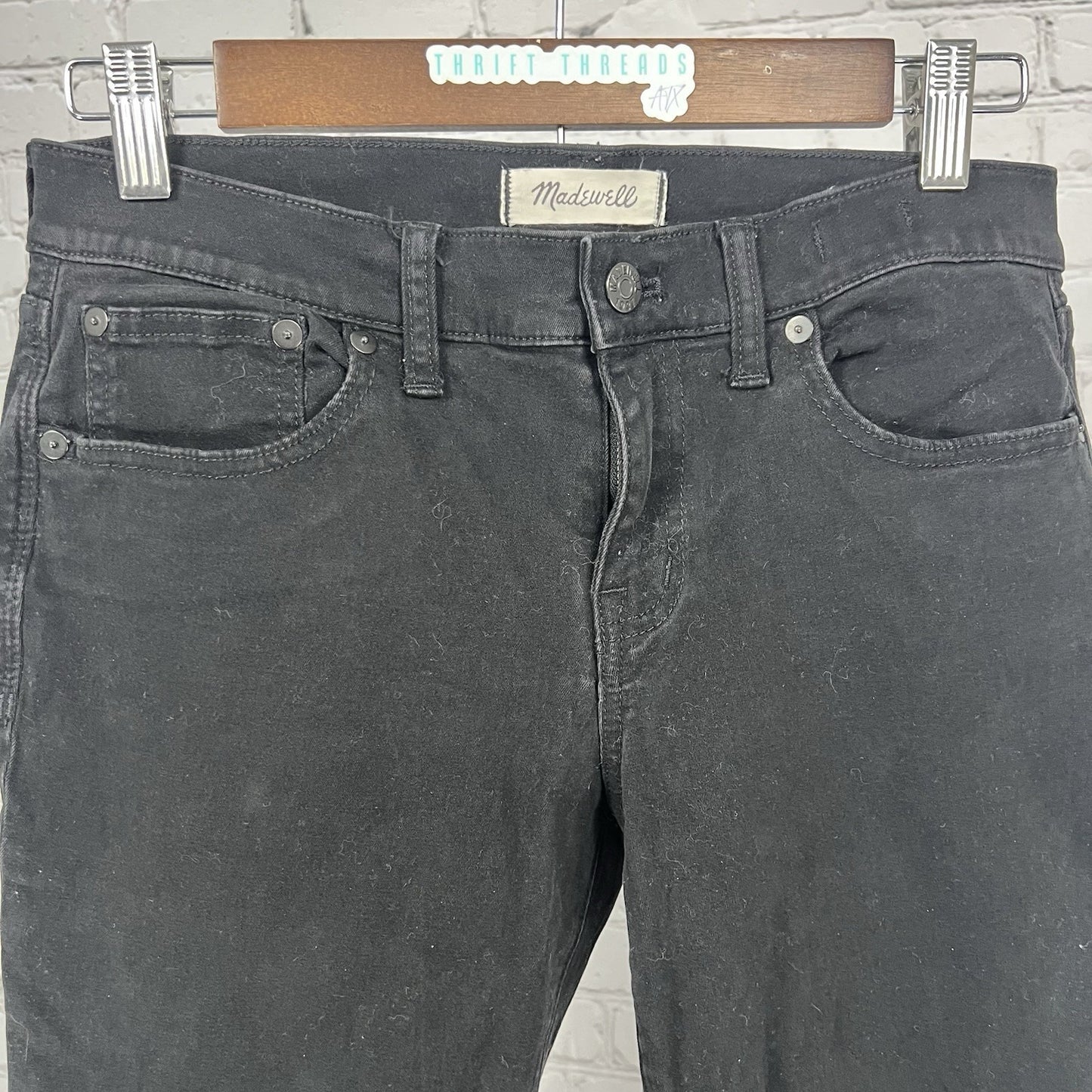 Madewell Black Denim Skinny Skinny Ankle High Riser Stretch Jeans 28 (30x28)