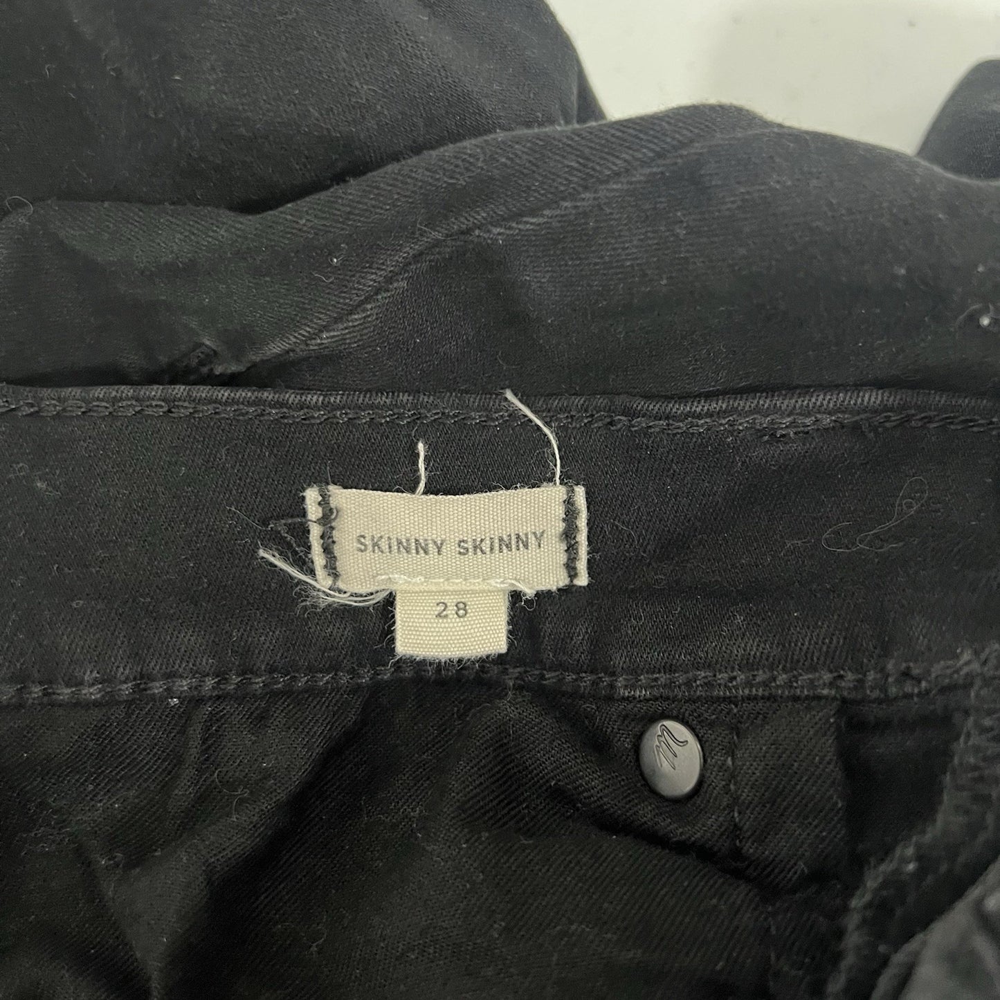 Madewell Black Denim Skinny Skinny Ankle High Riser Stretch Jeans 28 (30x28)