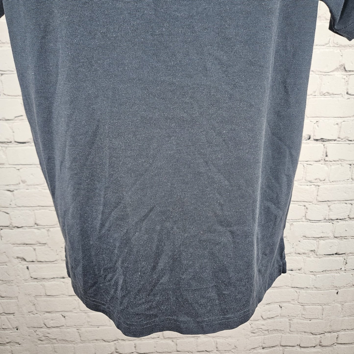 Travis Mathew Blue Pima Cotton Blend Logo Short Sleeve Golf Polo Shirt Medium M