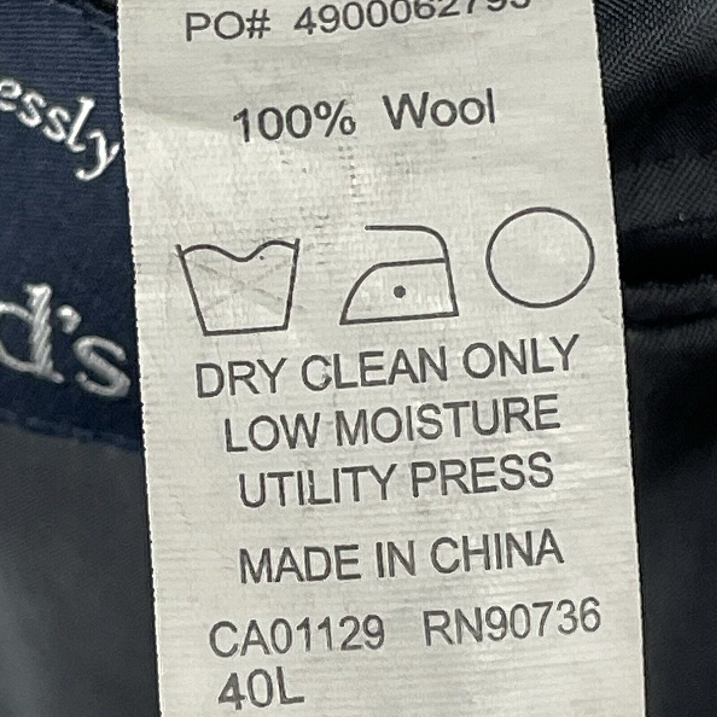 Ralph Lauren Grey 100% Wool Blazer Sports Jacket 2 Button Vented Notch Size 40L