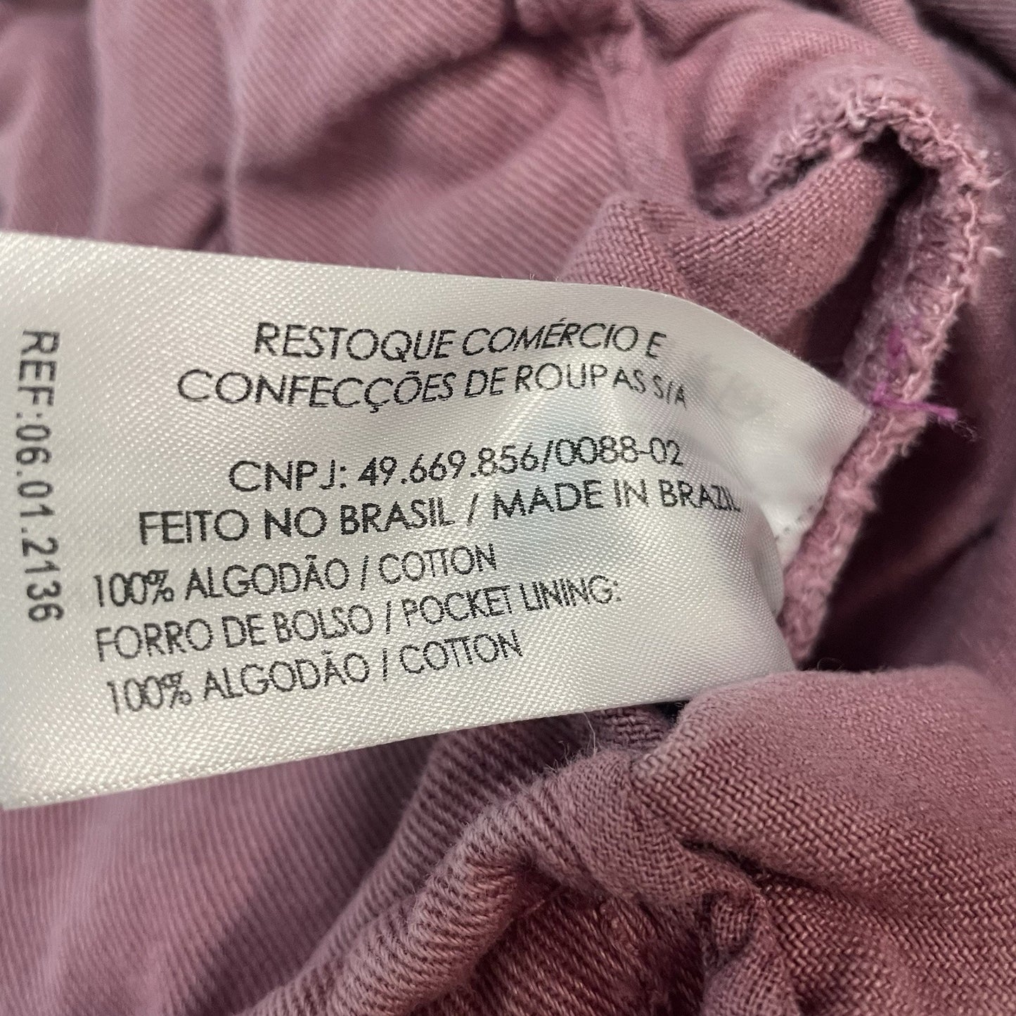 John John Purple Pink 100% Cotton Twill High Rise Paperbag Jean Shorts Size 30