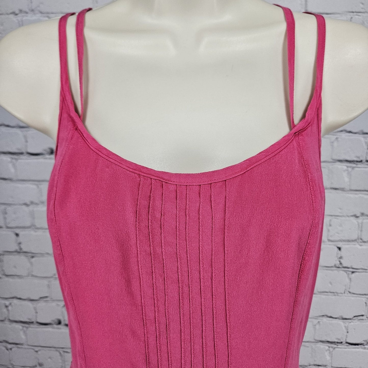 Walter Pink 100% Silk Strappy Crossback Lightweight Silk Lined Mini Dress 4