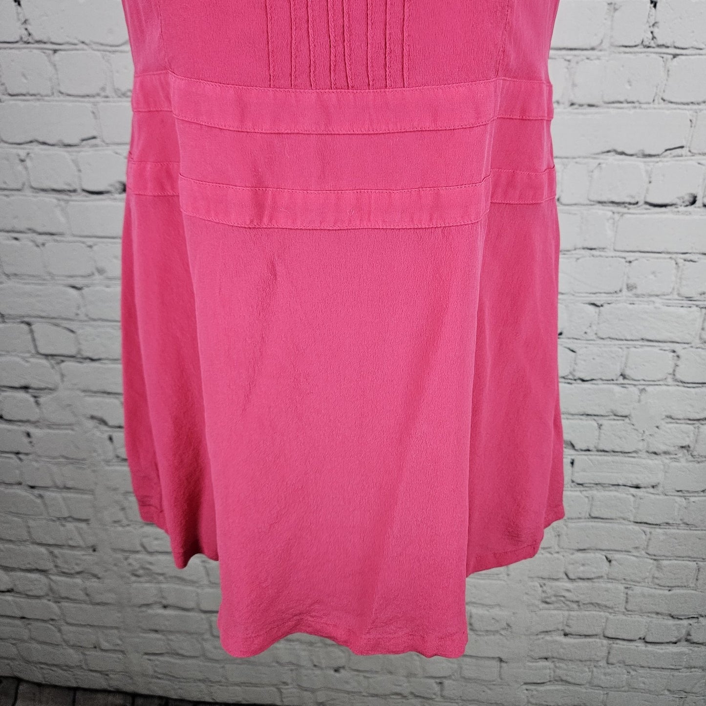 Walter Pink 100% Silk Strappy Crossback Lightweight Silk Lined Mini Dress 4
