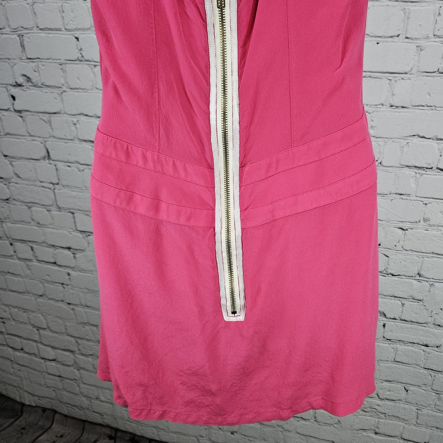 Walter Pink 100% Silk Strappy Crossback Lightweight Silk Lined Mini Dress 4