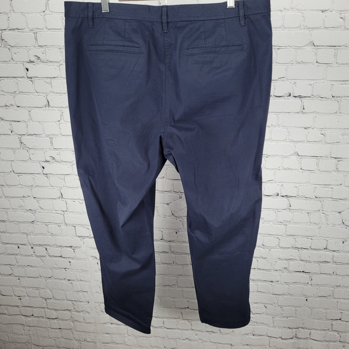 Talbots Navy Cotton Stretch High Rise Relaxed Chino Pants Size 16 (39x30)