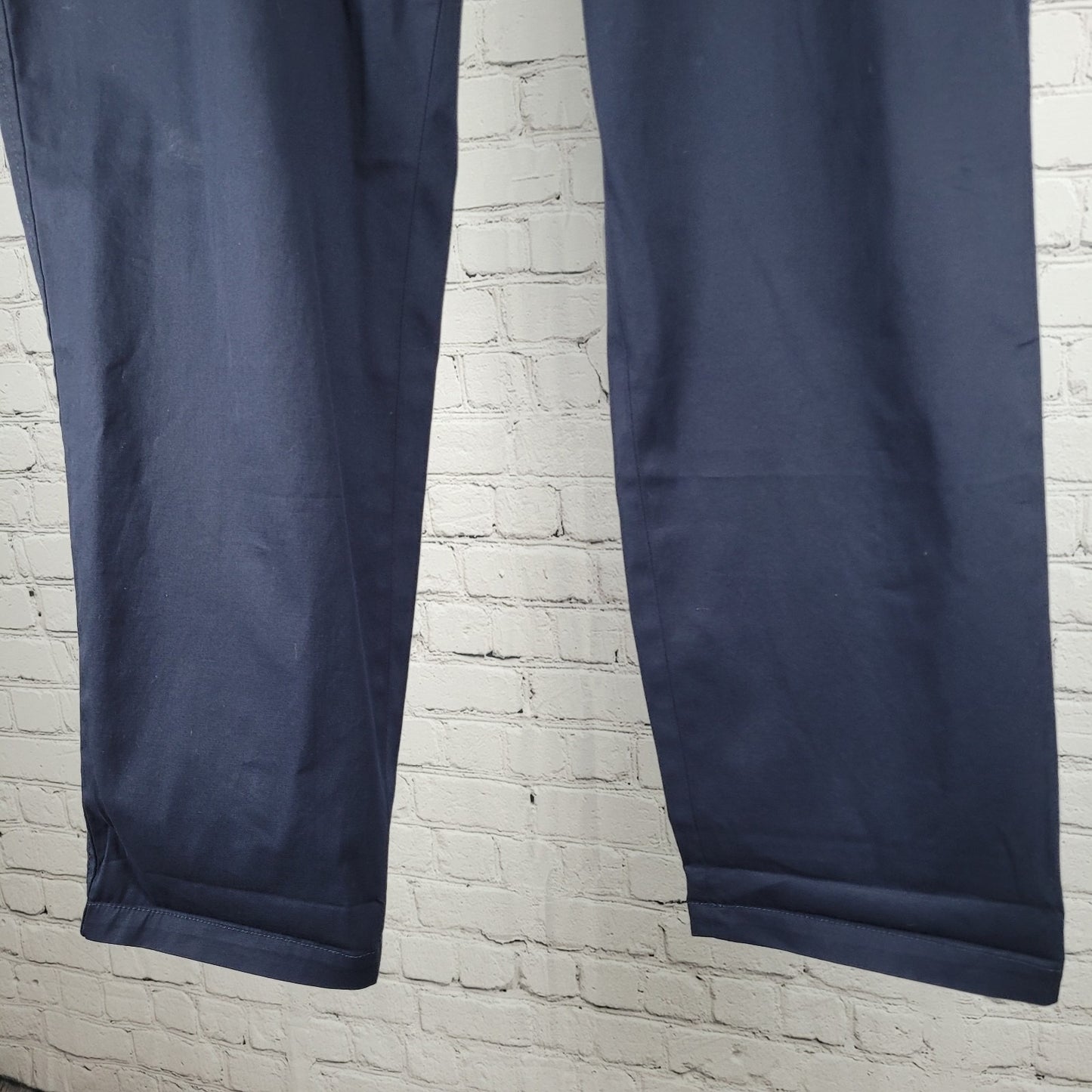 Talbots Navy Cotton Stretch High Rise Relaxed Chino Pants Size 16 (39x30)