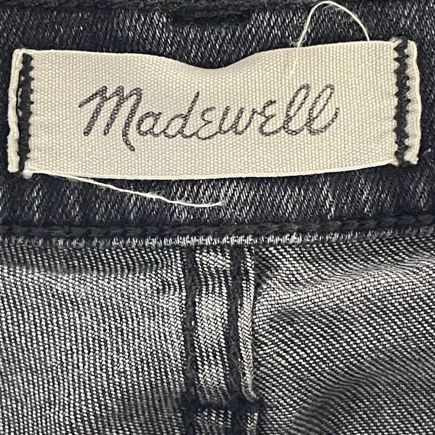Madewell Dark Gray Cruiser Straight Mid Rise Jeans Stretch Size 26 (26x26.5)
