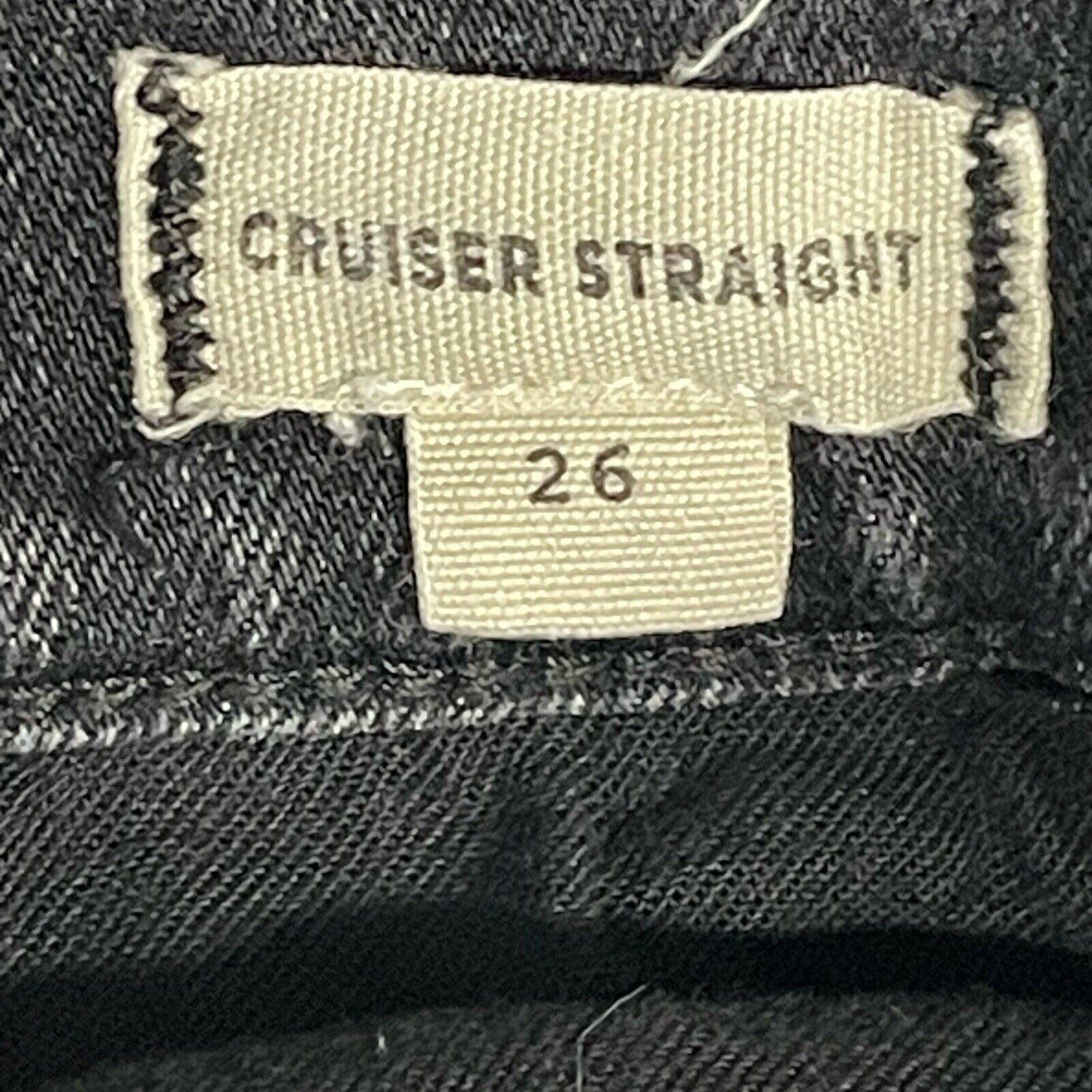 Madewell Dark Gray Cruiser Straight Mid Rise Jeans Stretch Size 26 (26x26.5)