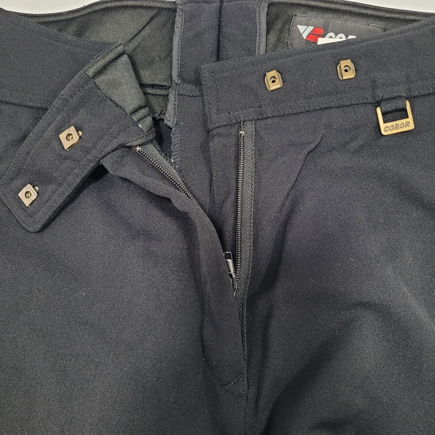 VTG Cobor Schoeller Black Wool Nylon Blend Stirrup Ski Snow Pants 10 (28x23)