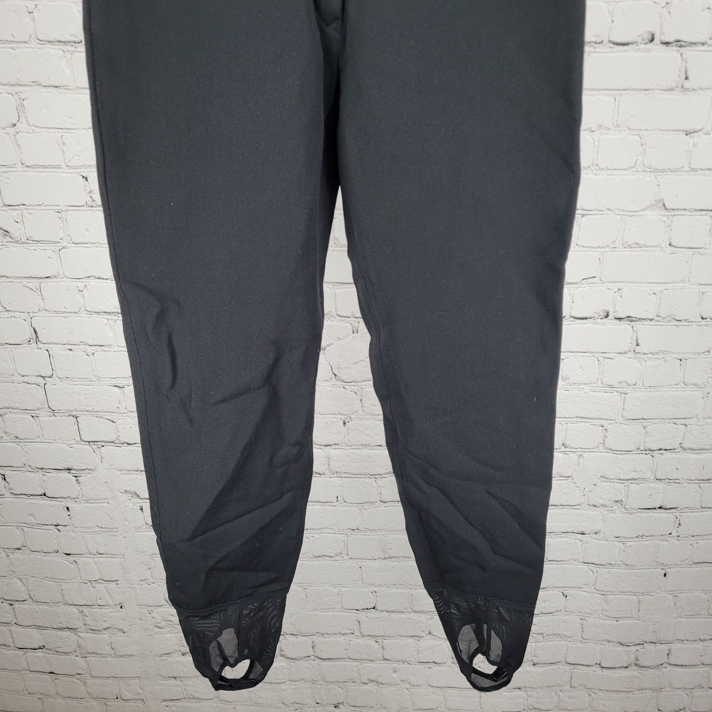 VTG Cobor Schoeller Black Wool Nylon Blend Stirrup Ski Snow Pants 10 (28x23)