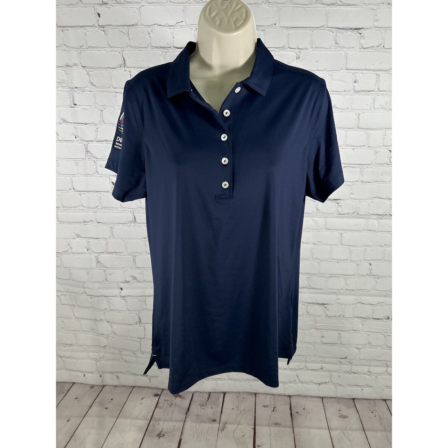 Peter Millar Women’s UPF 50+ World Golf Championships Navy Blue Collared Shirt L
