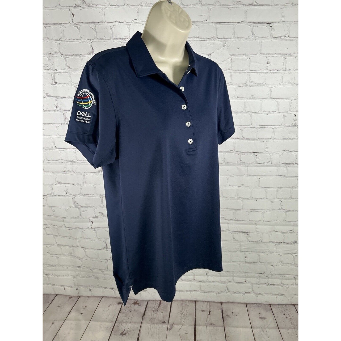 Peter Millar Women’s UPF 50+ World Golf Championships Navy Blue Collared Shirt L