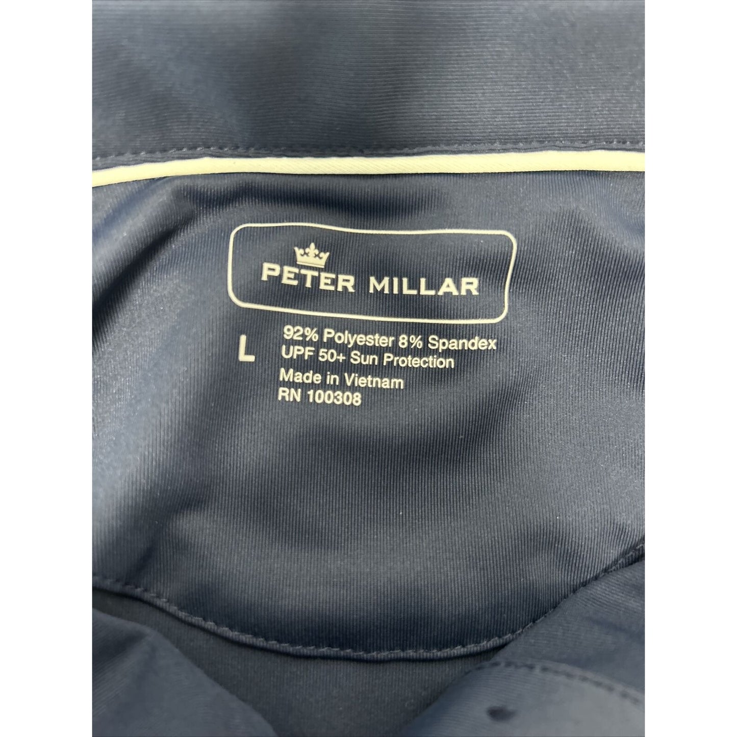 Peter Millar Women’s UPF 50+ World Golf Championships Navy Blue Collared Shirt L