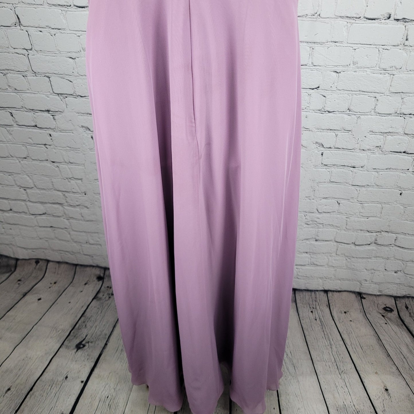 Azazie Purple Chiffon Strappy Pleated Lined A-Line Bridesmaid Dress Custom Size