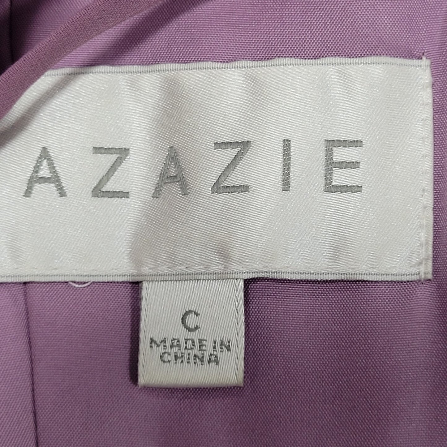 Azazie Purple Chiffon Strappy Pleated Lined A-Line Bridesmaid Dress Custom Size