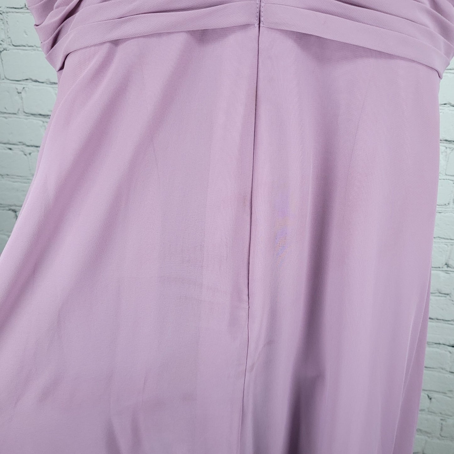 Azazie Purple Chiffon Strappy Pleated Lined A-Line Bridesmaid Dress Custom Size