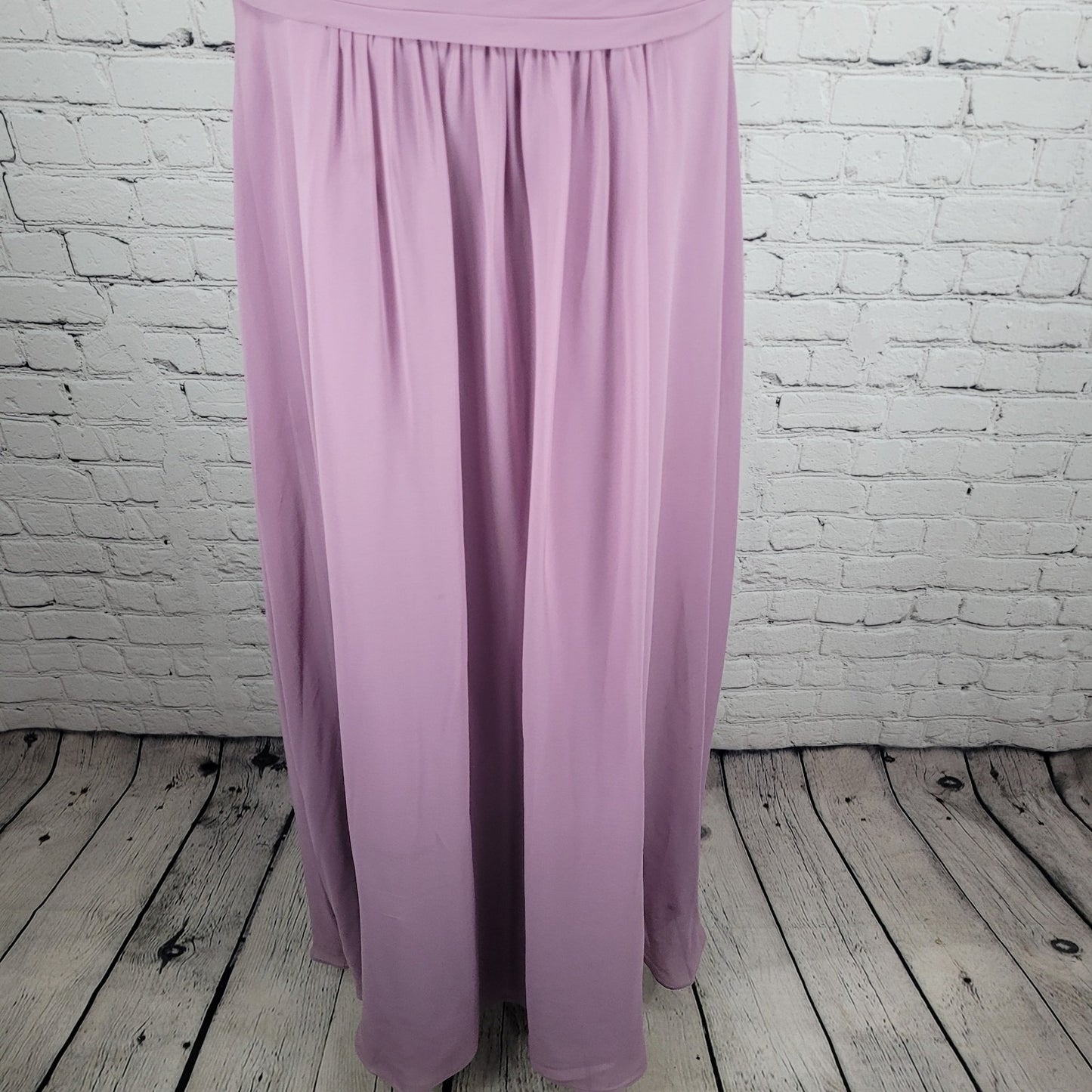 Azazie Purple Chiffon Strappy Pleated Lined A-Line Bridesmaid Dress Custom Size