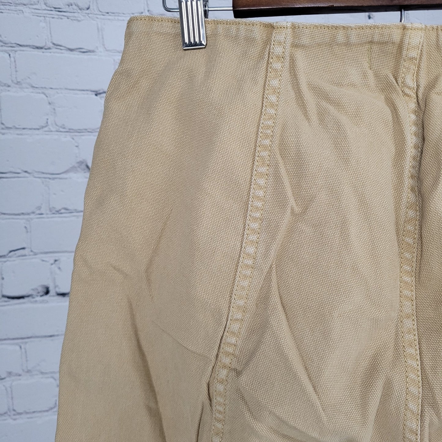 Madewell Tan Canvas Stretch High Rise Wide Leg Cropped Pants 29 (29x26)