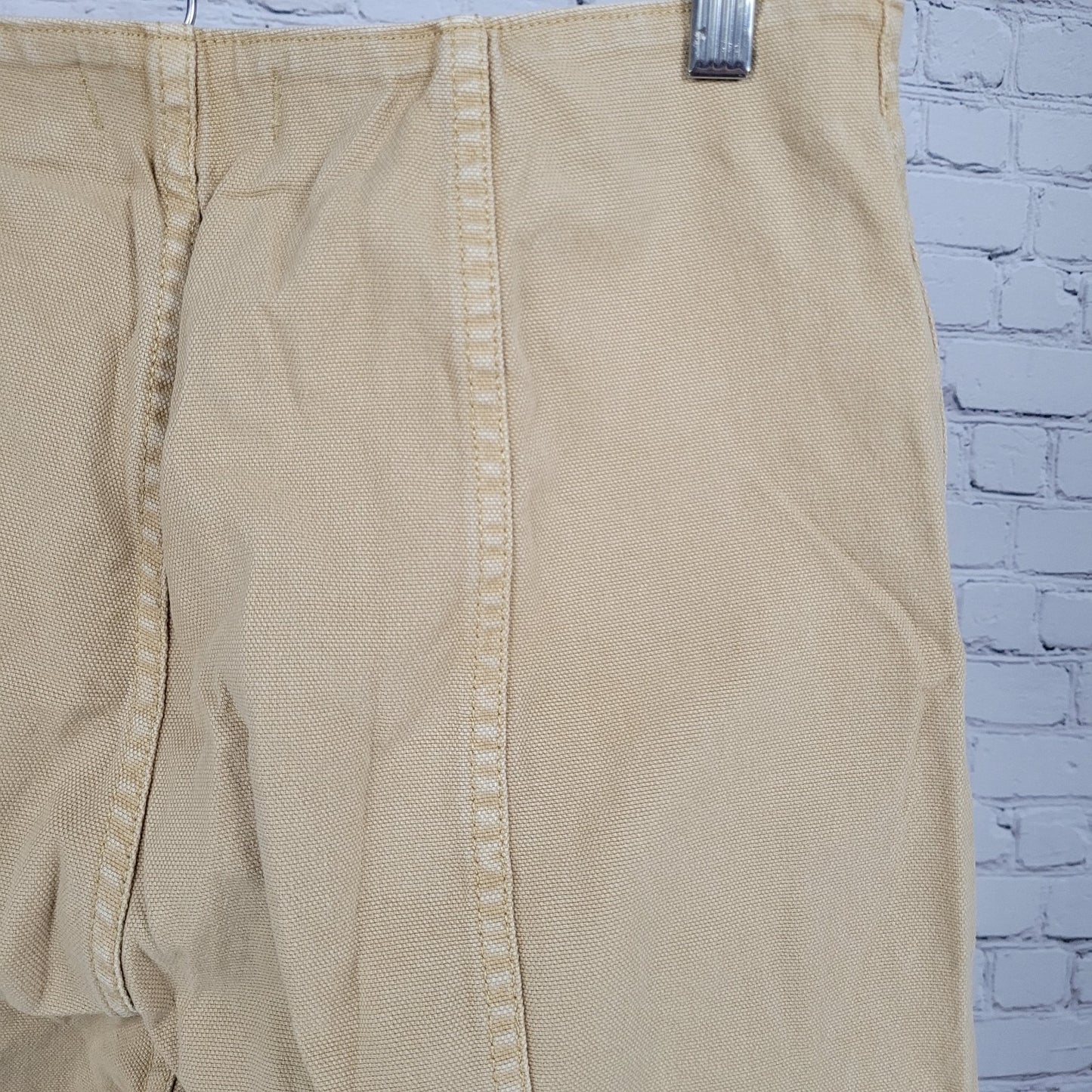 Madewell Tan Canvas Stretch High Rise Wide Leg Cropped Pants 29 (29x26)