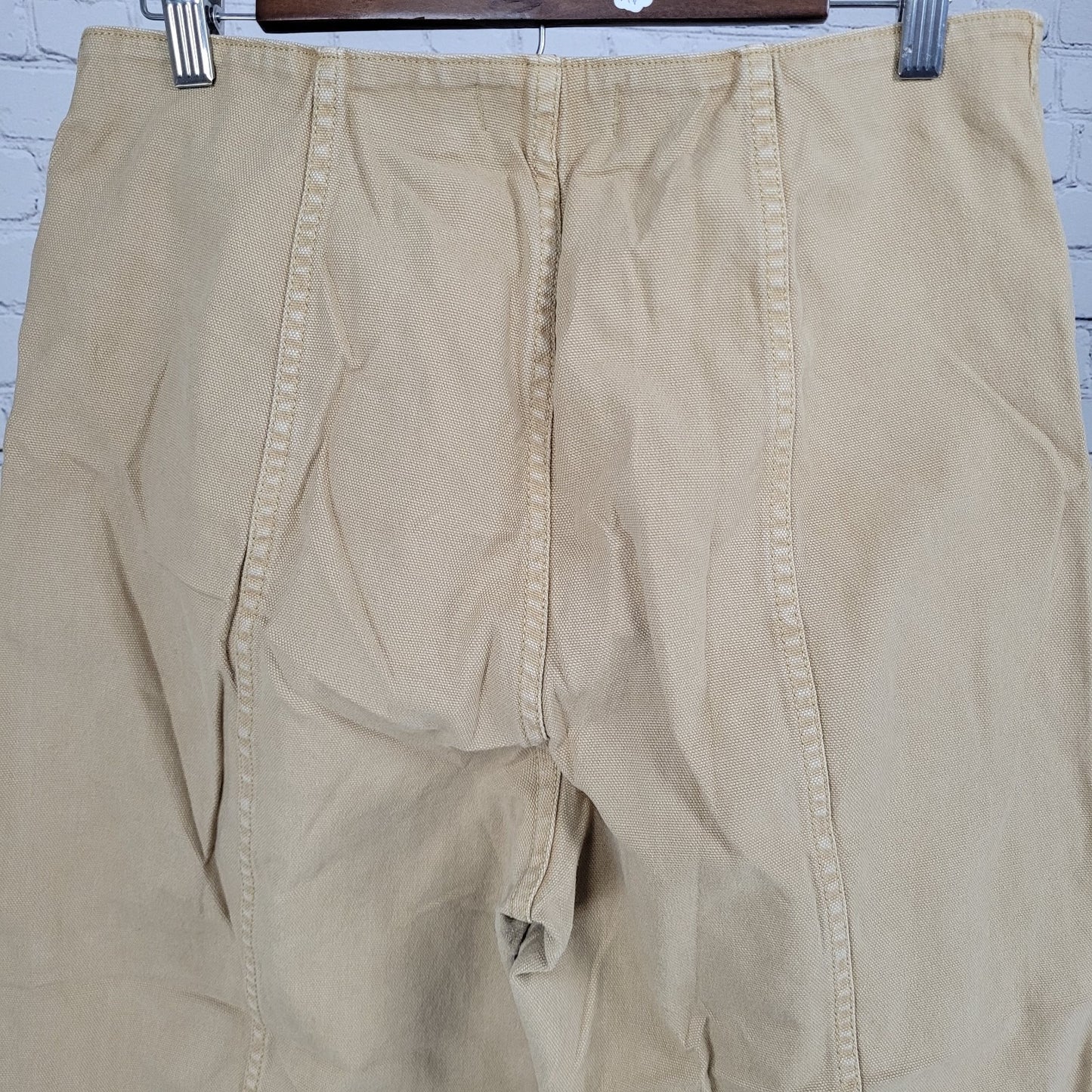 Madewell Tan Canvas Stretch High Rise Wide Leg Cropped Pants 29 (29x26)