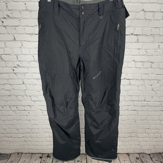 Columbia Black Omni Tech Adjustable Waist Snow Ski Pants Size Large L (36x33)
