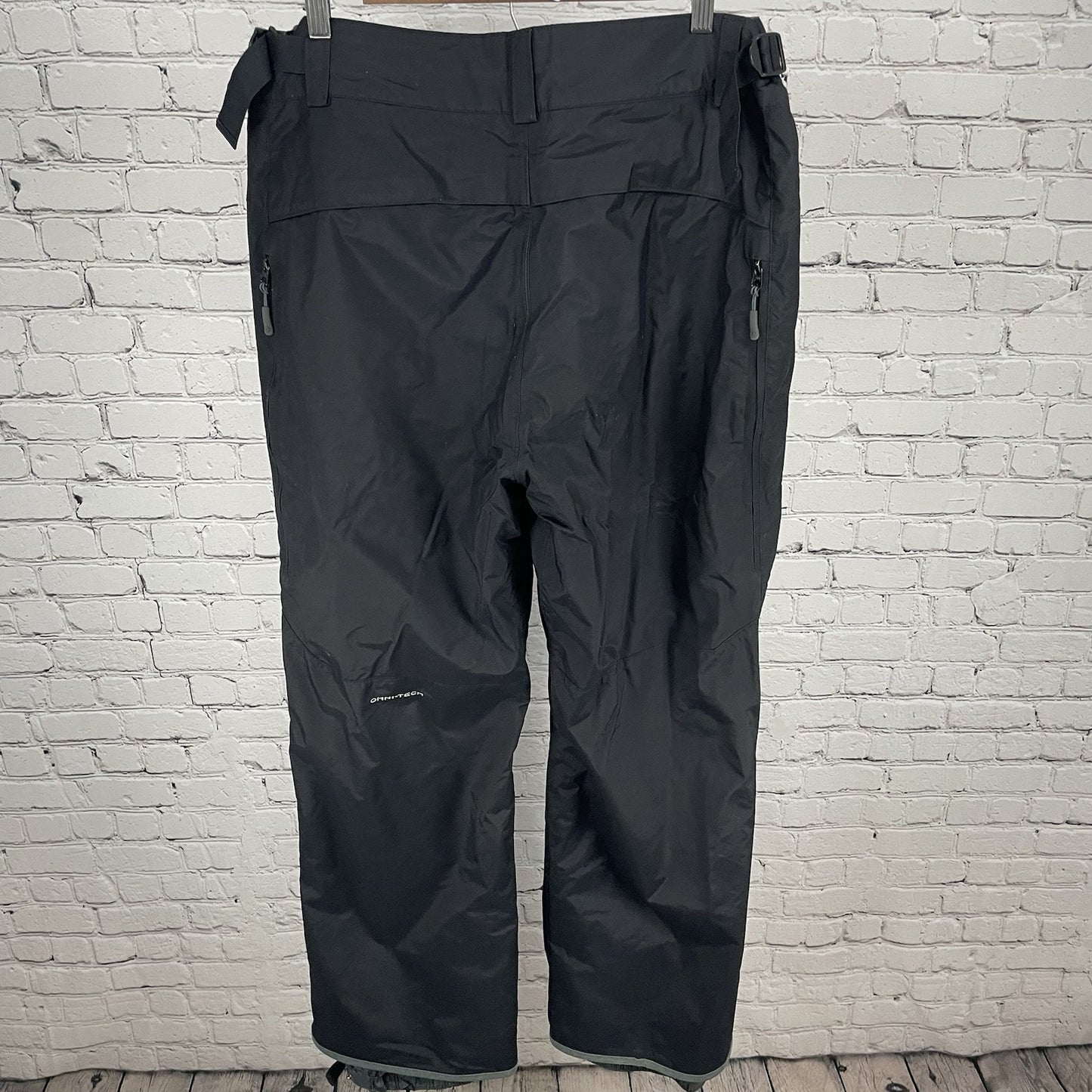 Columbia Black Omni Tech Adjustable Waist Snow Ski Pants Size Large L (36x33)